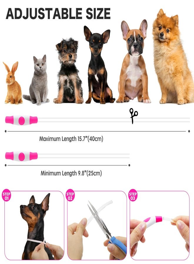 BSEEN Light Up Dog Collar - Rechargeable LED Dog Collar - Waterproof TPU Cuttable Glowing Pet Collar for Small Dogs& Cats - Safety Dog Lights for Night Walking (XS- Pink 40cm) - Image 4
